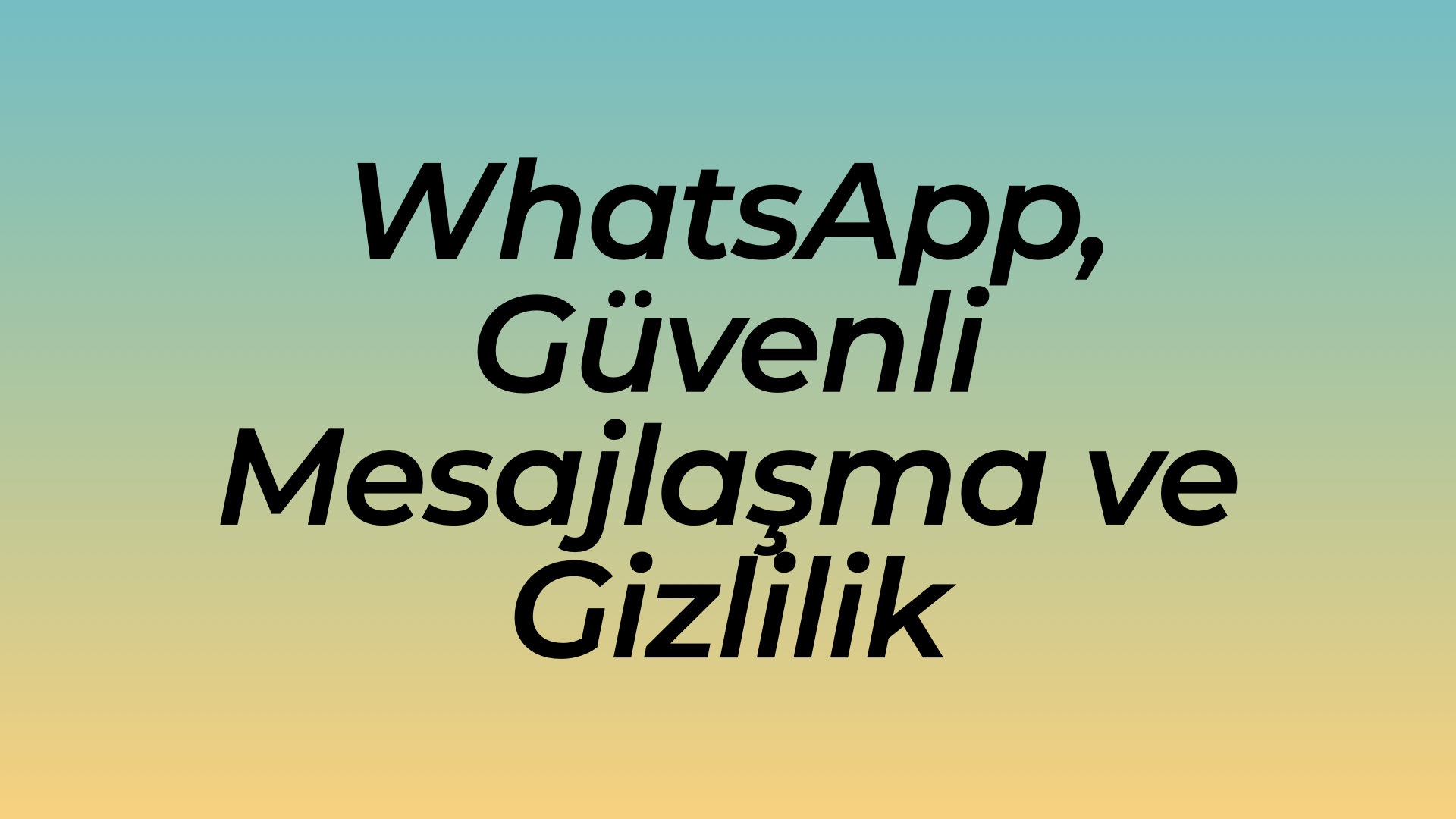 WhatsApp, Güvenli Mesajlaşma ve Gizlilik